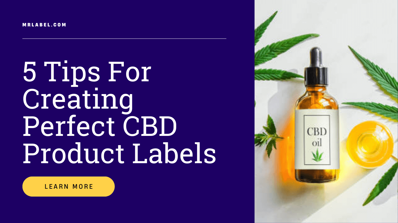 CBD product bottles with compliant labels