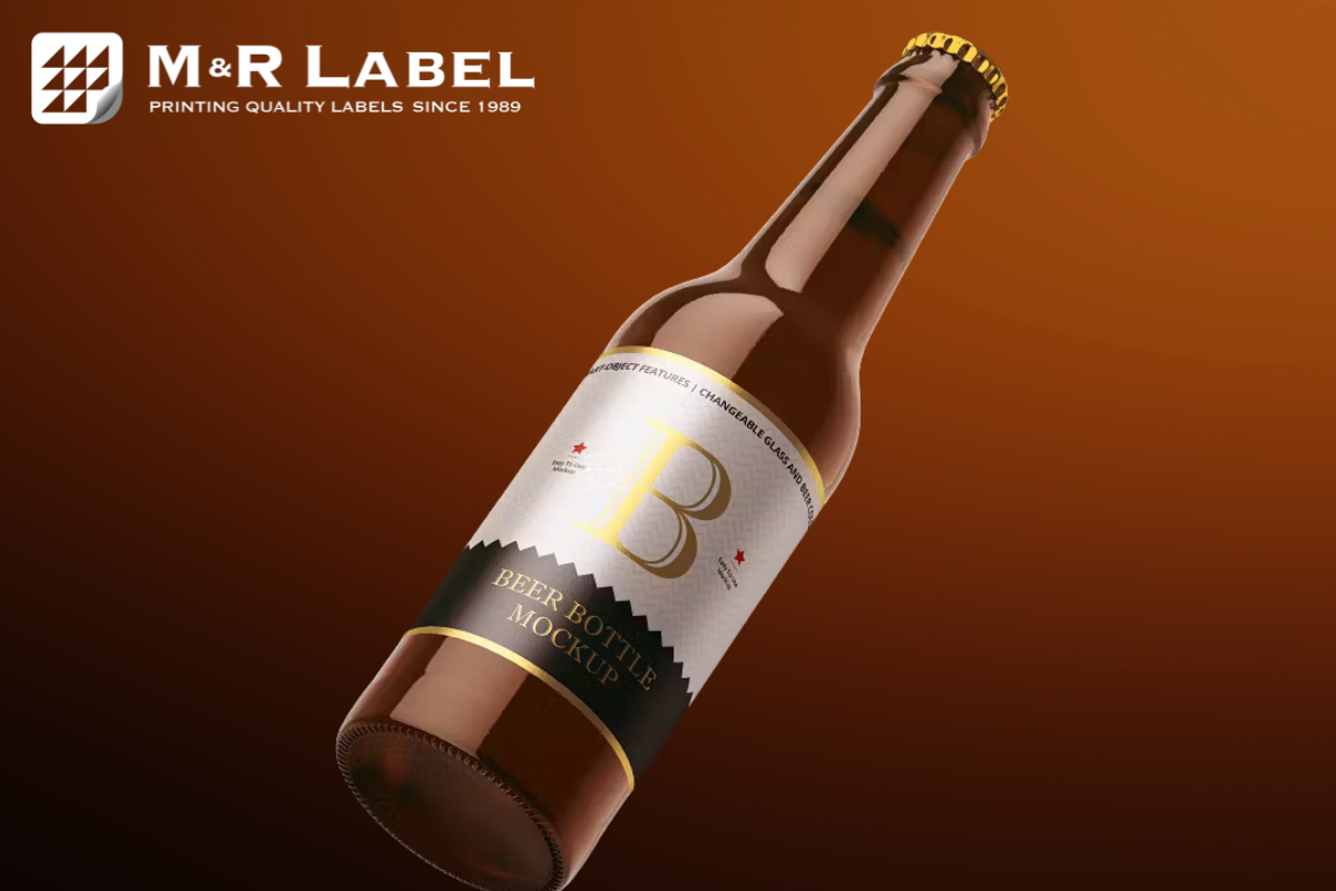 Premium textured label with embossed design