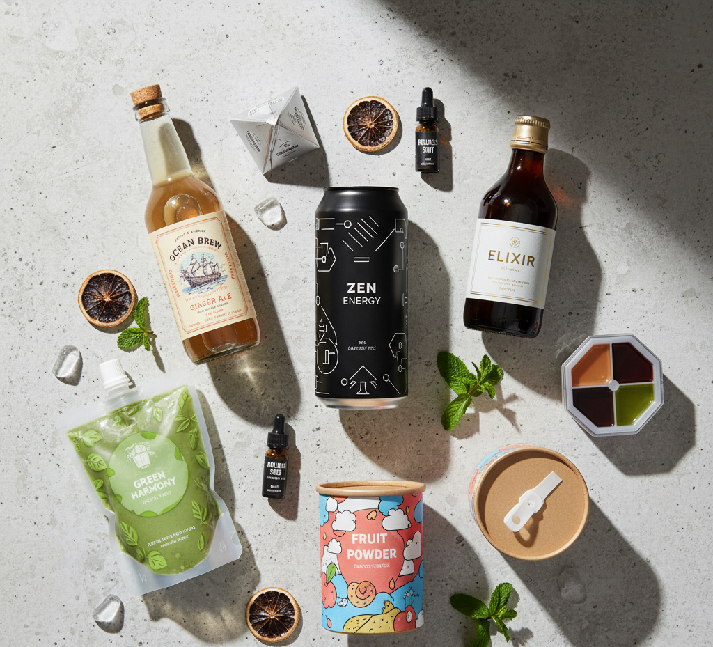 Craft beverage packaging telling a brand story through thoughtful design