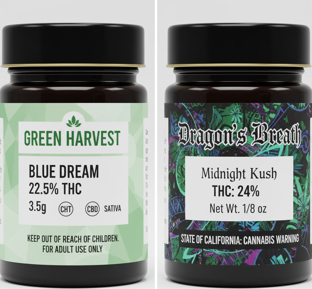 Readable cannabis labels with proper font selection