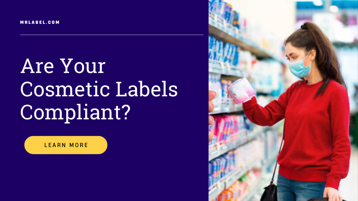 Compliant cosmetic product labels