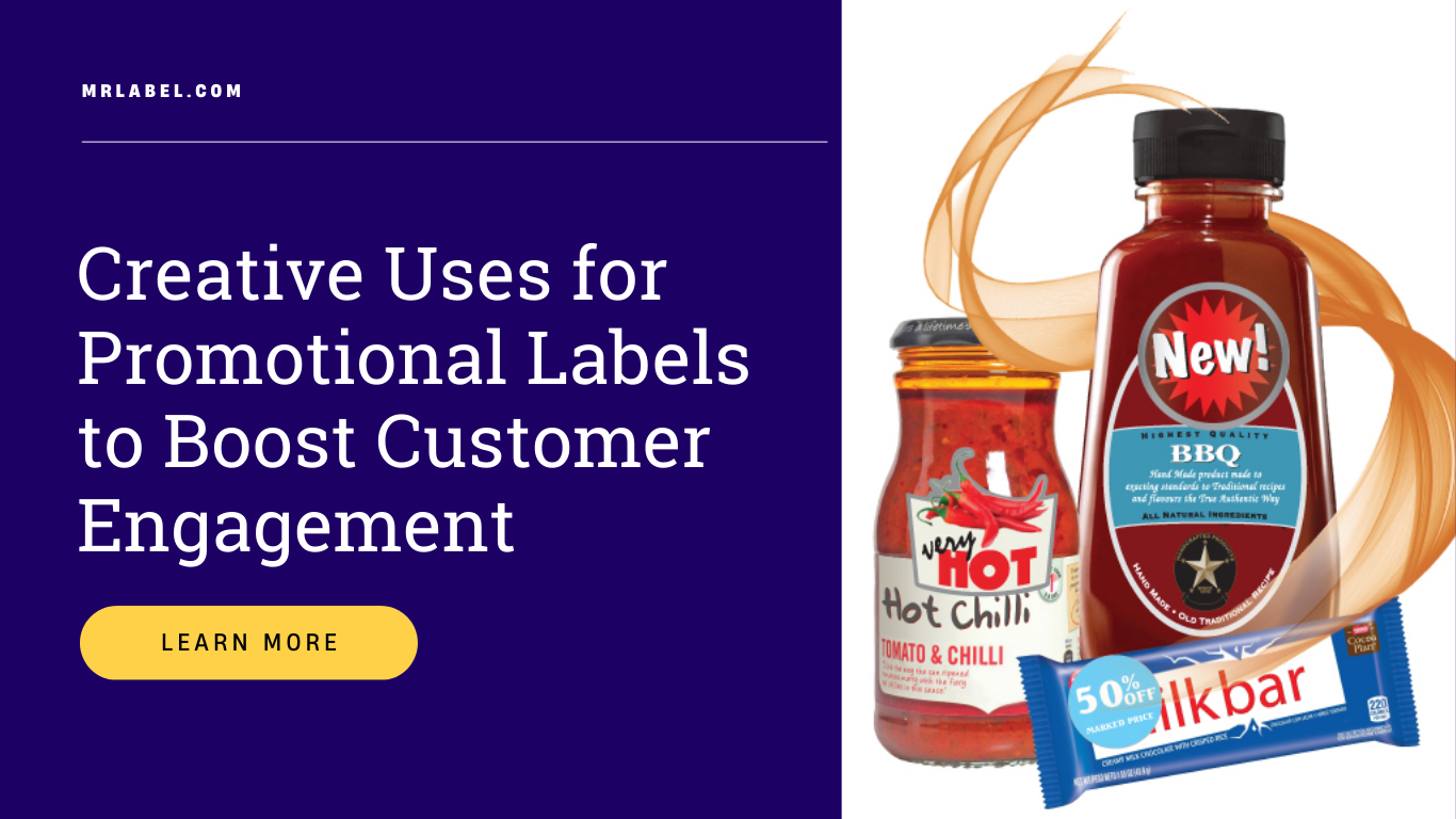 Creative promotional label designs for customer engagement