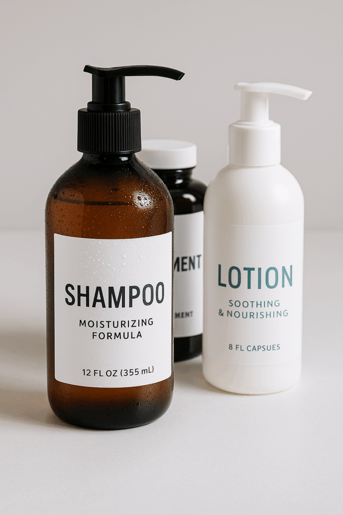 Durable labels on daily-use product bottles