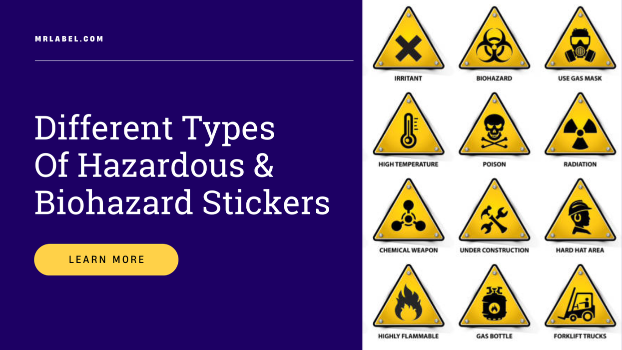Hazardous and biohazard warning stickers