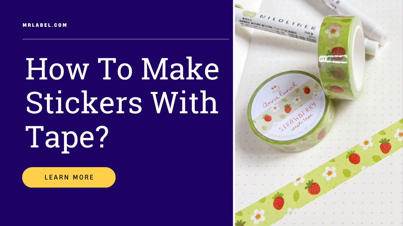 DIY stickers made with clear tape