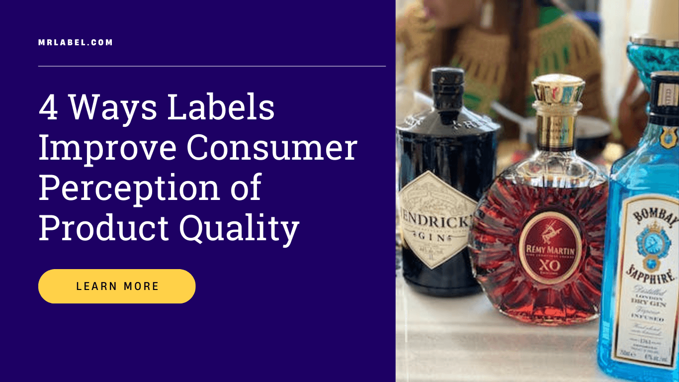 High-quality product labels displaying premium materials and finishes