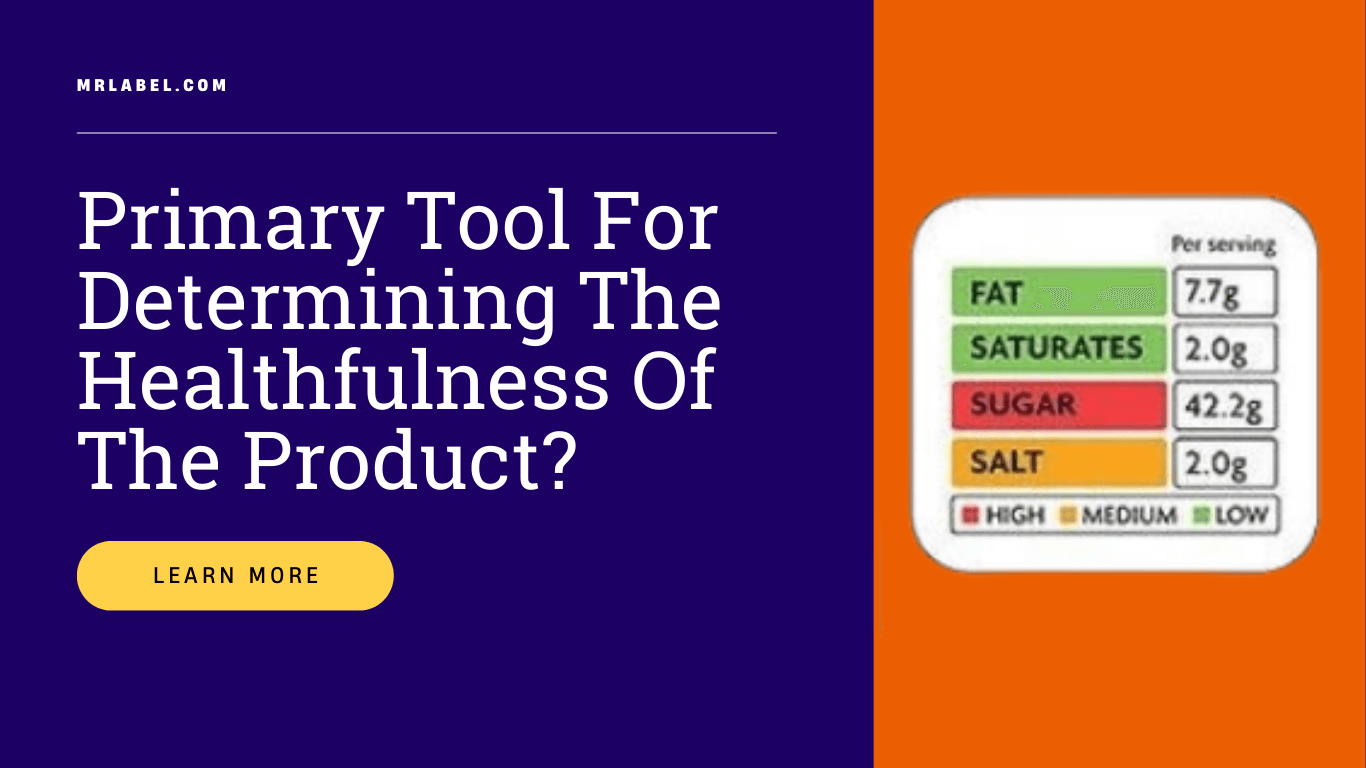 Nutrition facts panel on a food product label