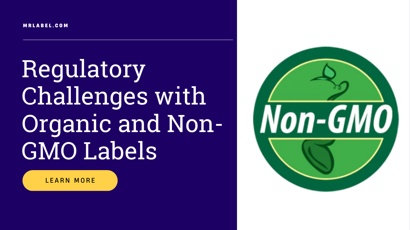 Organic and non-GMO certified product labels