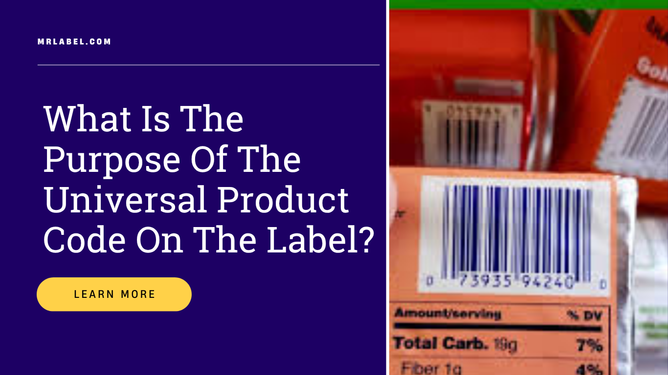 Universal Product Code barcode on product label