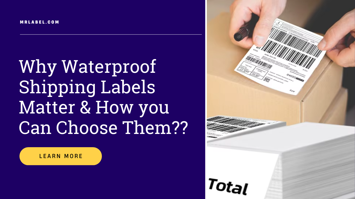 Waterproof shipping labels for durable packaging
