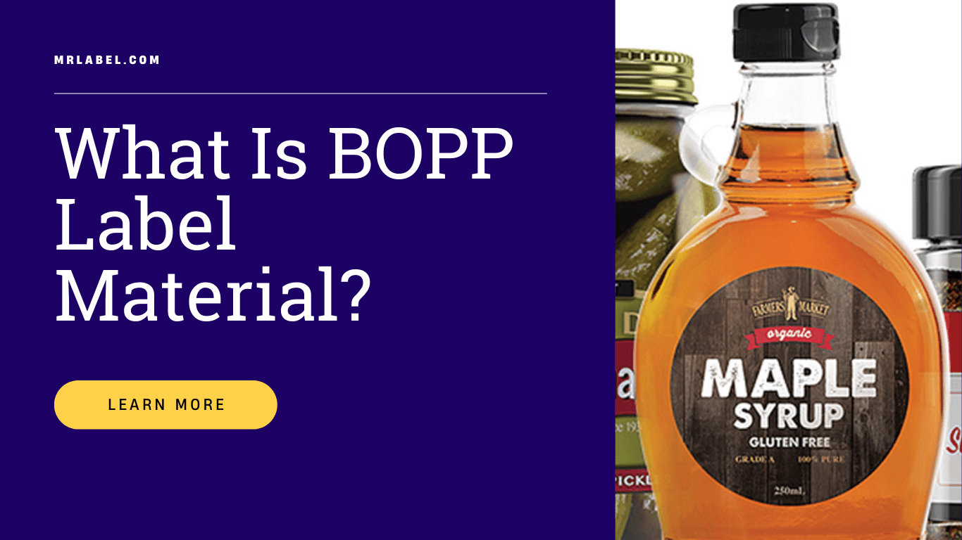 BOPP label material illustration showing different label types