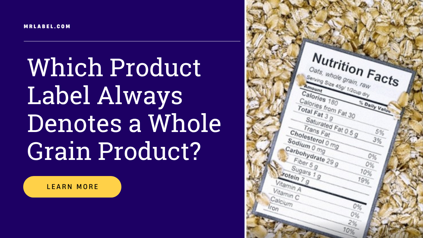 Whole grain product label stamp