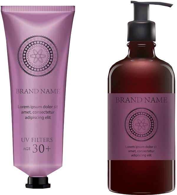 Health and beauty product labels - cosmetics, skincare