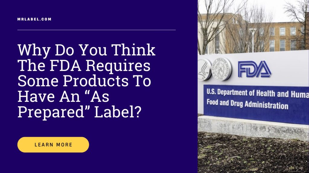 Why do you think the FDA requires some products to have an 