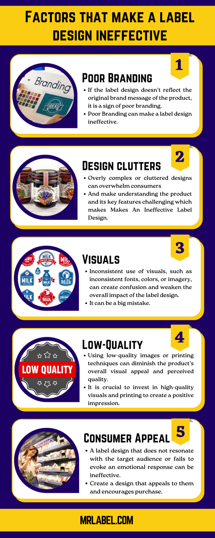 What Makes An Ineffective Label Design infographic