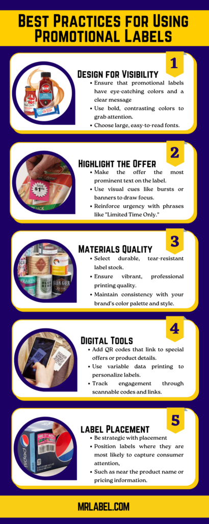 best practices for using promotional labels